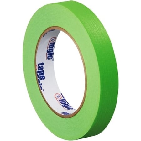 Tape Logic Masking Tape, 3/4x60 yd., PK12, 3/4" W x 60 yds L, Light Green, 12 PK T93400312PKA